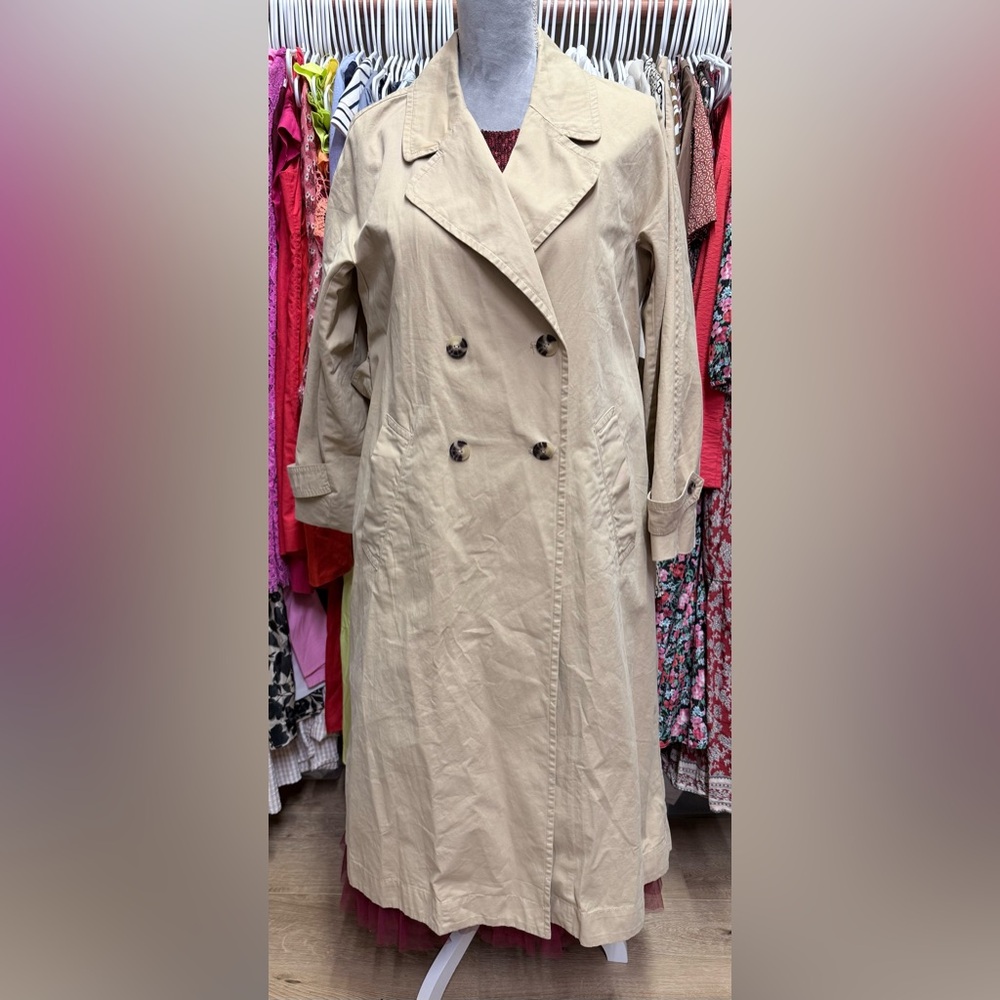 JCREW double breasted classic trench coat 100% cotton